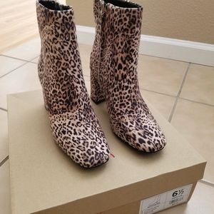 New leopard print booties